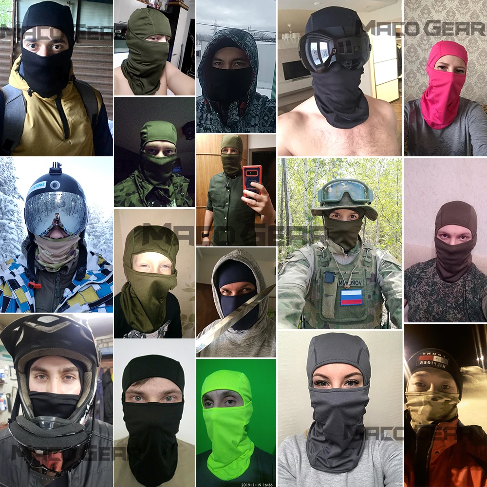 Máscara de cara completa para ciclismo, pasamontañas para deporte graciosa mascarilla deportiva tácticas para correr, bicicleta, esquí, caza, montar en bicicleta, Snowboard, Bandana de camuflaje, casco, unisex mujer - imagen 3