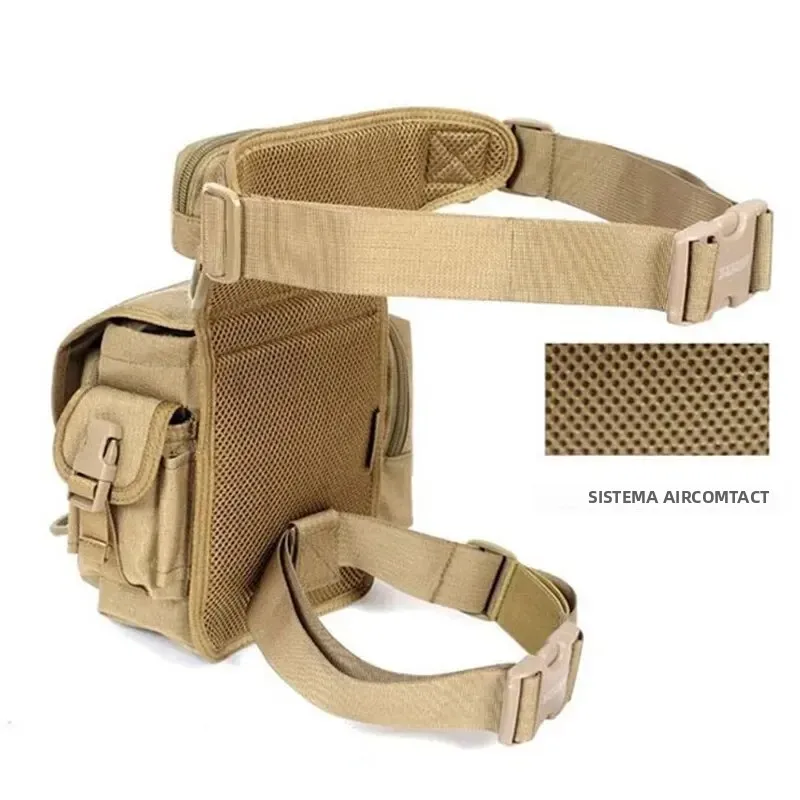 Bolsa de pierna para exteriores, cinturón, sistema Molle, paquete de nailon duradero portátil de alta resistencia, bolsas tácticas multifuncionales para piernas - imagen 4