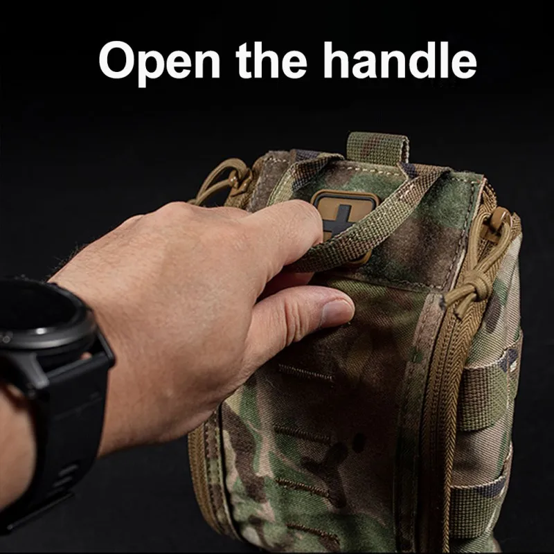 MOLLE-Kit de primeros auxilios táctico, bolsa militar para cinturón del ejército, chaleco de caza, Camping al aire libre, respuesta rápida, paquete de primeros auxilios A - imagen 4