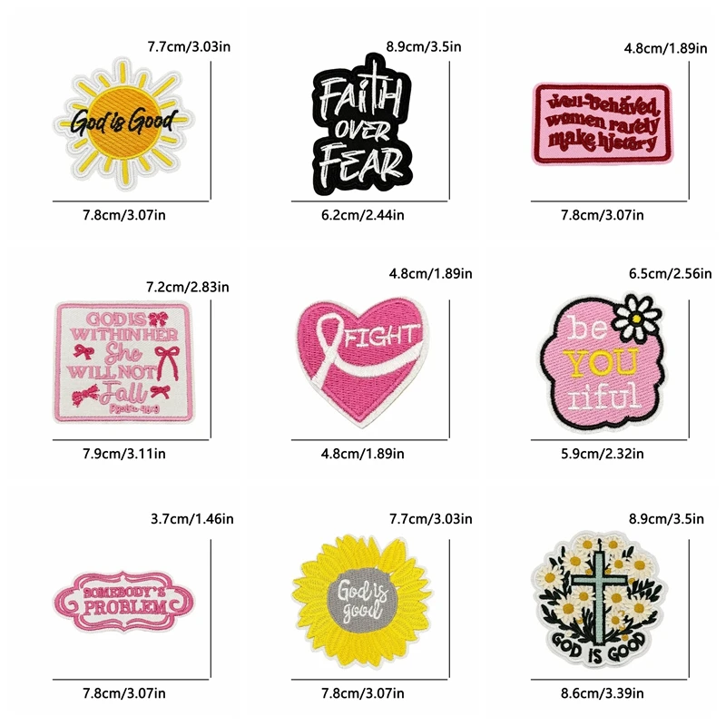 Parche de Jesús dibujos animados Jesús coser parches bordados parches para planchar para ropa parches termoadhesivos en ropa chaquetas DIY - imagen 5