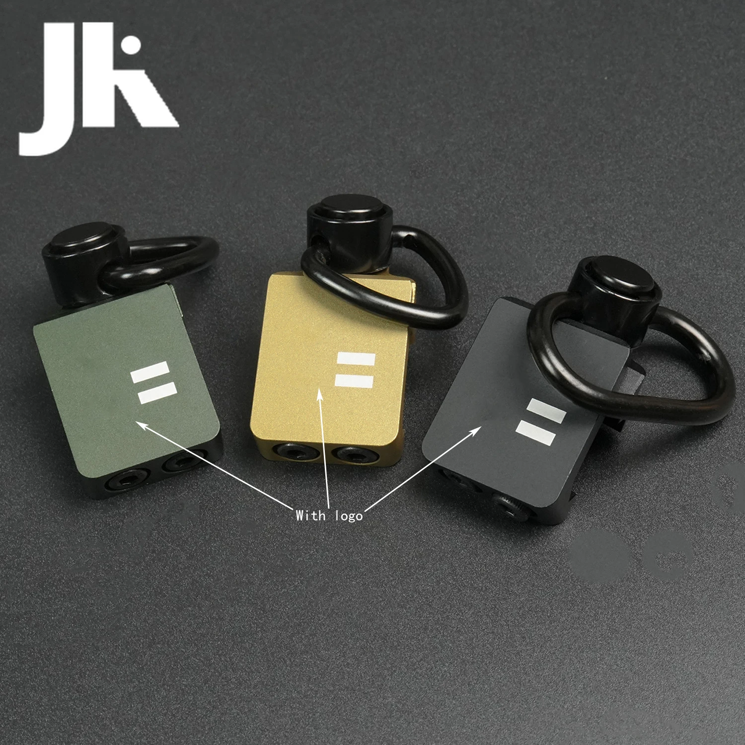 Hebilla de correa QD de Metal táctico, adaptador giratorio para hebilla de correa de riel de 21mm, botón pulsador de montaje de bucle de correa de aleación de aluminio - imagen 3