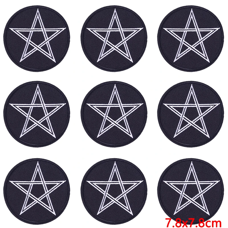 Parche bordado Punk para ropa, parches termoadhesivos, insignias Hippie, apliques de rayas, 10 Uds./lote - imagen 5