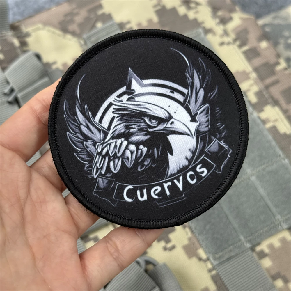 Parche de cuervo, insignia de moral táctica, apliques personalizados del ejército militar, pegatina para mochila, parches de gancho y bucle impresos para ropa - imagen 5