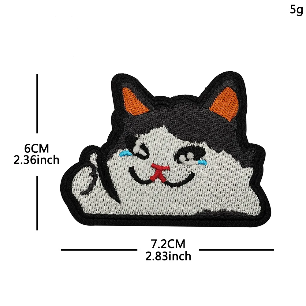 Warn Fitness Panda, ti caído esto, HATE PEOPLE, Reparador, Gatos, Parche bordado interesante personalizado, insignias de gancho y bucle - imagen 3