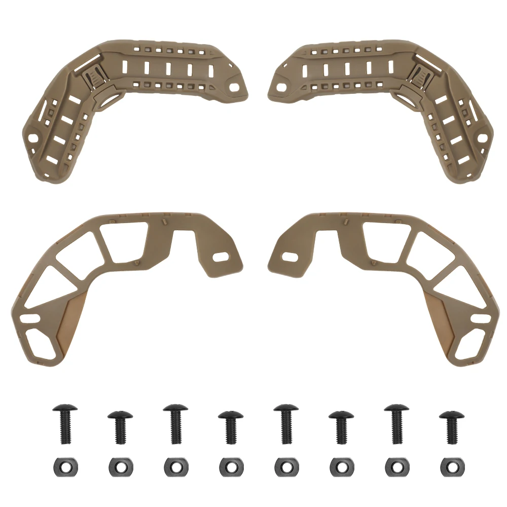 Nuevo Kit de riel de montaje para casco mejorado de doble capa para caza al aire libre para casco de corte alto rápido, agujero de abrazadera para máscara táctica - imagen 3