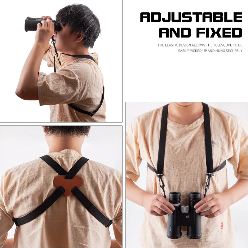 Arnés Binocular de descompresión en forma de X, correa para cámaras binoculares, correas cruzadas, arnés para llevar binoculares - imagen 4