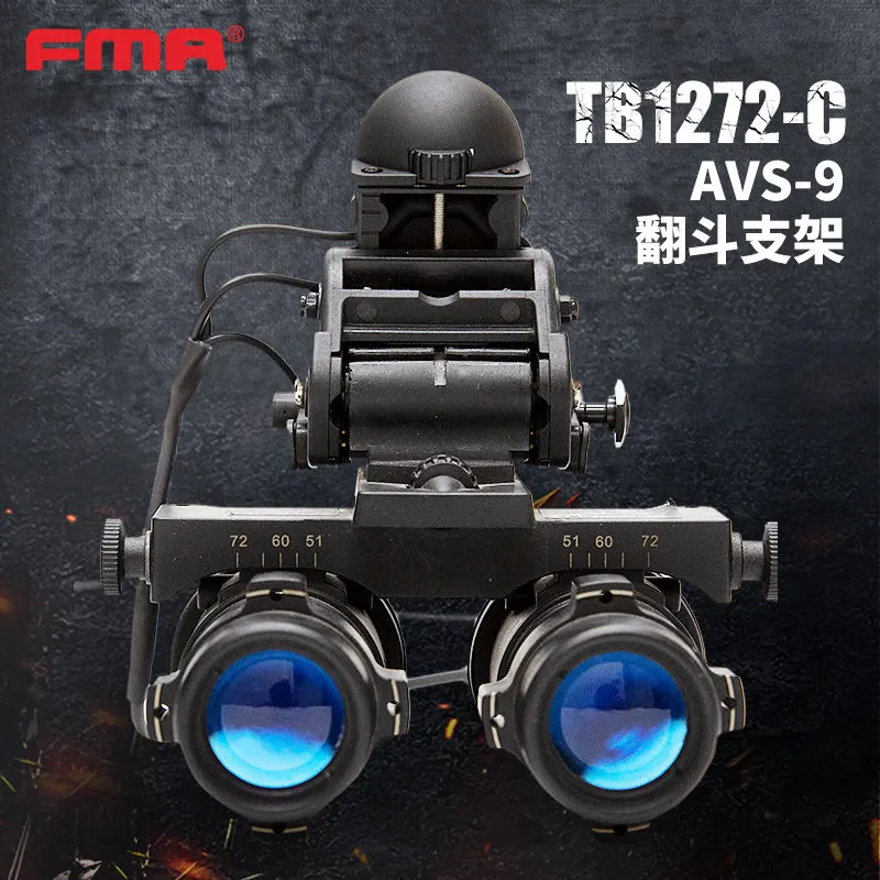 FMA AVS-9 gafas de visión nocturna con soporte para casco, luz verde - imagen 5