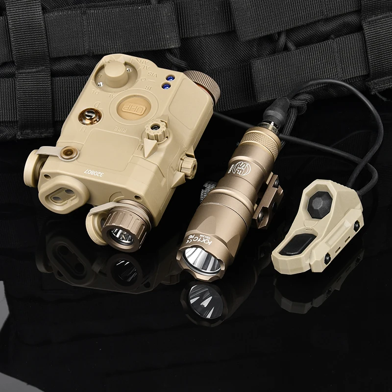 Táctico PEQ15 LA-5C PEQ-15 rojo verde láser M300A M600 linterna LED blanca luz LED IR AXON interruptor de enchufe doble ajuste riel de 20mm - imagen 4