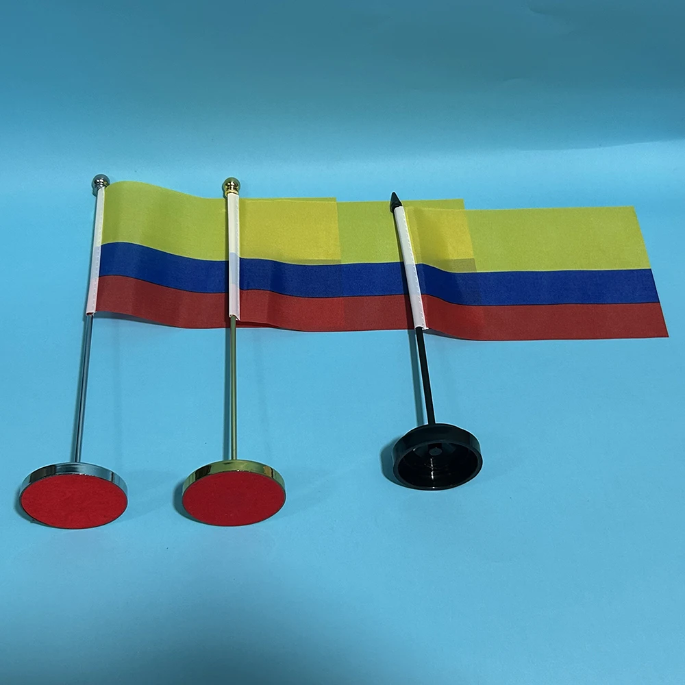 BANDERA DE SKY, bandera de escritorio de oficina de Colombia, 14x21cm, poliéster, bandera nacional de Colombia, adornos de escritorio, banderas - imagen 2