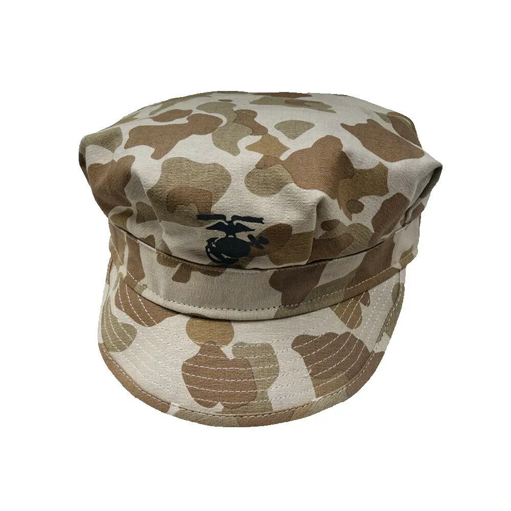 USMC-Gorra de camuflaje para hombre, sombrero militar americano, caqui, Retro, WW2, equipo de cabeza deportivo del Ejército de EE. UU., visera solar Vintage - imagen 2