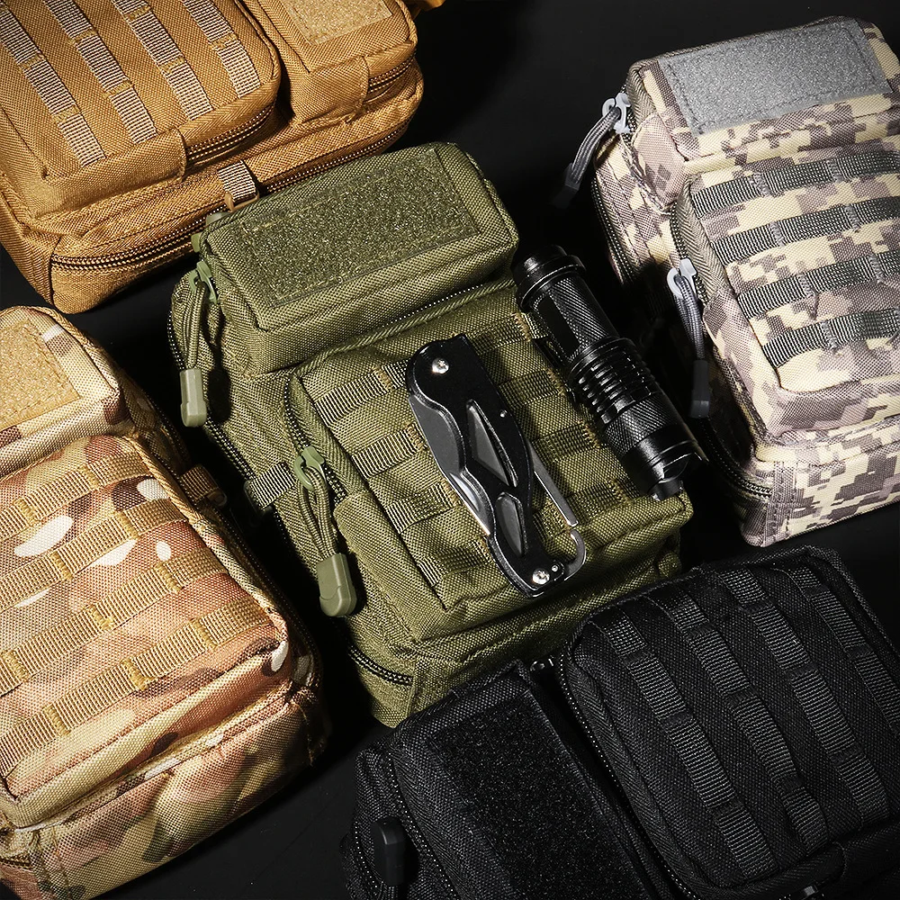 Bolsa EDC Molle para exteriores, bandolera táctica, Mini cartera móvil, funda colgante para cintura de ciclismo, bolsa de emergencia para fanáticos del combate - imagen 2