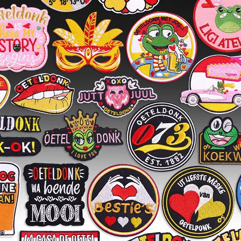 Parches con emblema de Oeteldonk para planchar para ropa, parches bordados de Carnaval de Países Bajos para ropa, parche de costura, regalos de Festival - imagen 2