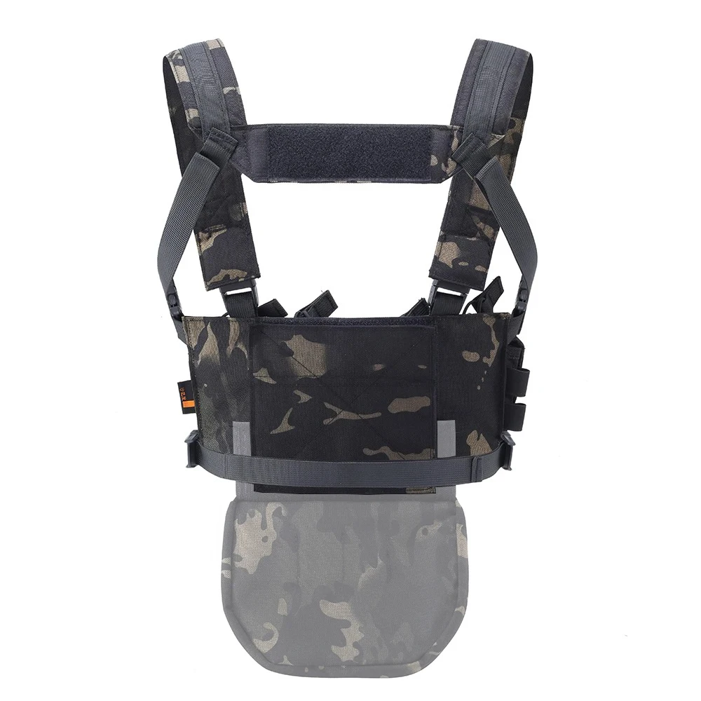 Chaleco táctico de nailon 500D MOLLE, aparejo de pecho ajustable Airsoft, bolsa Mag, hebilla de liberación rápida, entrenamiento de combate, caza y Camping - imagen 3