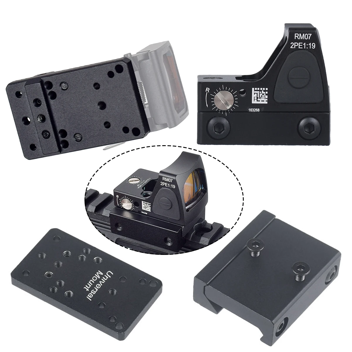 Soporte de mira de punto rojo, colimador óptico reflejo, soporte de mira para pistola GLOCK, mira para Rifle de caza Airsoft, montaje en riel de 20mm