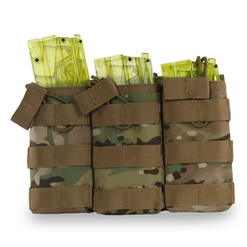 ERQYGRA-Bolsa de almacenamiento táctica Triple, funda de sistema Molle, accesorios de caza para revistas, Paintball, tiro al aire libre, portátil - imagen 4