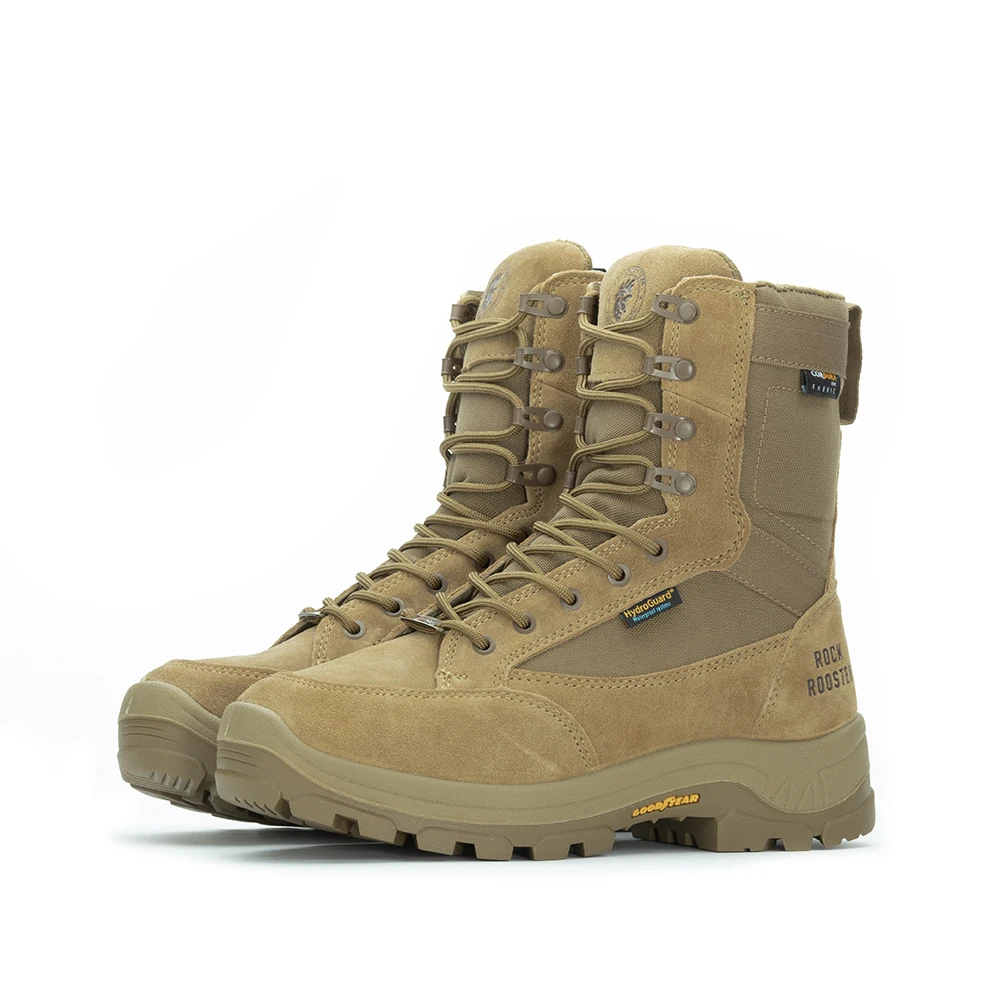 Botas de senderismo ROCKROOSTER de piel de vaca, botas tácticas de combate para el desierto, botas de caza impermeables para hombre, zapatillas tobilleras de trekking de alta calidad - imagen 2
