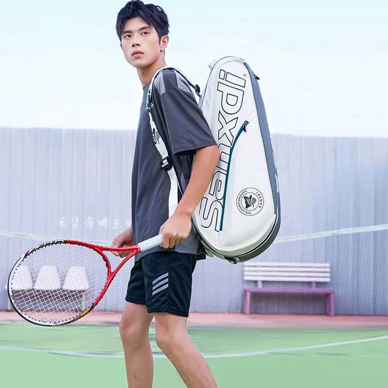 Bolsa de bádminton para 6 raquetas, mochila profesional para raqueta de tenis, bolso grande para deportes al aire libre, gimnasio, Fitness, con zapatos empaquetados - imagen 3