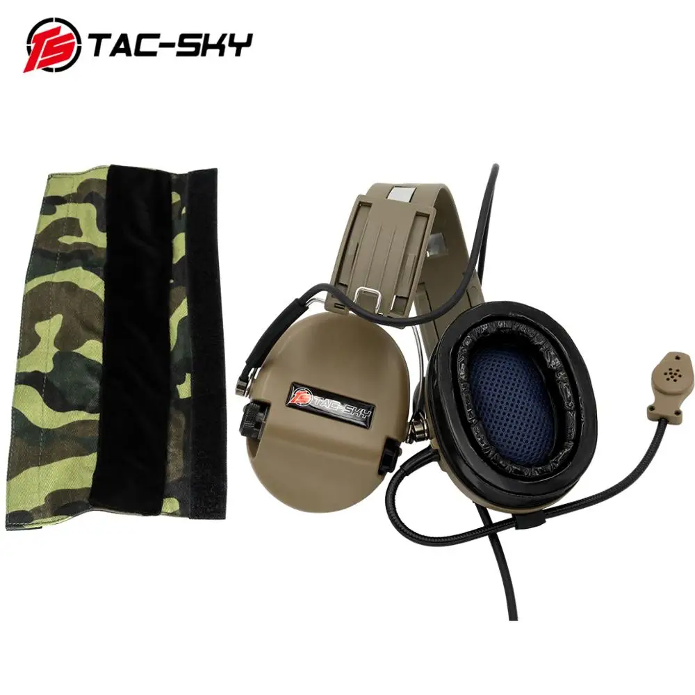 TAC-SKY Airsofte táctico SORDIN, auriculares DE silicona para caza, reducción DE ruido, adaptador táctico U94PTT DE - imagen 4