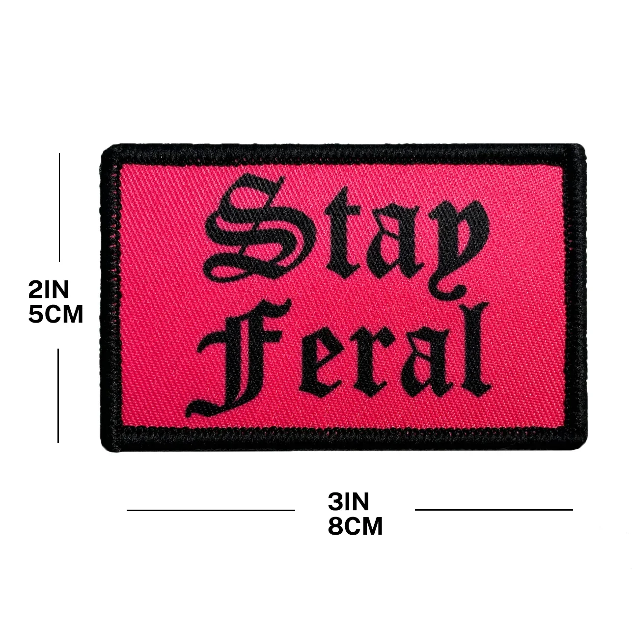 Stay Feral-Parche de moral para niñas y niños, 2x3 pulgadas, con respaldo de gancho y bucle, 1 unidad - imagen 3