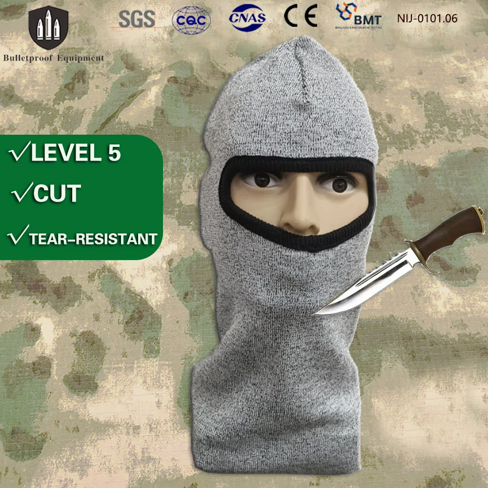 EN388 Nivel 5 Capucha resistente a cortes de autodefensa Polaina de cuello táctica anticoltura Seguridad en el trabajo al aire libre Máscara de seguridad anticorte - imagen 2