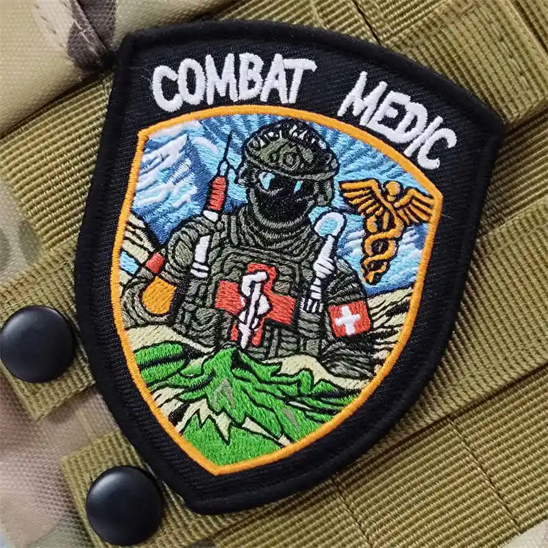 Parche bordado serpiente soldado táctico MOLLE para mochilas y ropa - imagen 5