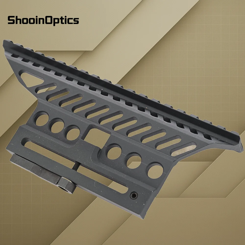 Base de riel Picatinny de montaje lateral de 20mm para mira telescópica, accesorio táctico de caza de aluminio de precisión - imagen 4