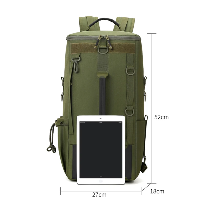 Mochila para escalar al aire libre, gran capacidad, deportes, viajes, pesca, Camping, senderismo, montar, bolso de hombro, bolso de equipaje de viaje portátil - imagen 3