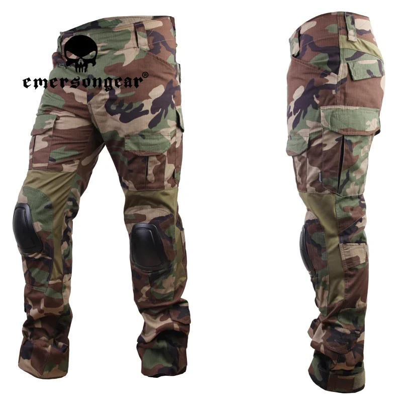 Emersongear-Conjunto de uniforme táctico, ropa de caza, trajes de combate de camuflaje Ghillie, pantalones tácticos de bosque con rodilleras EM6974 - imagen 3
