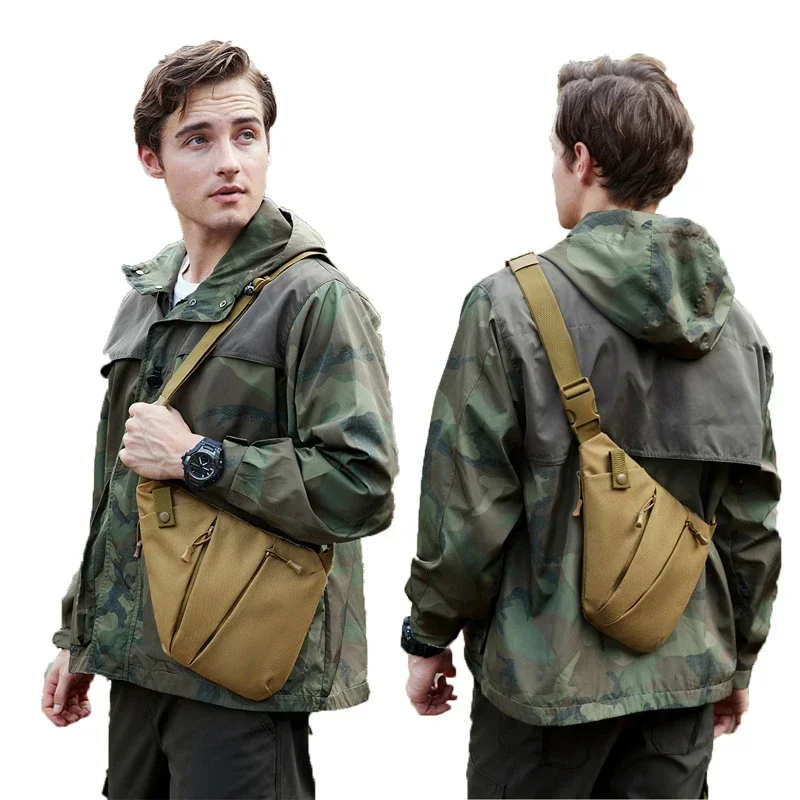 Bolsa de almacenamiento de pistola oculta táctica multifuncional, bolso de hombro para hombre, funda de caza para pistola, bolsas Fino de viaje de negocios - imagen 3