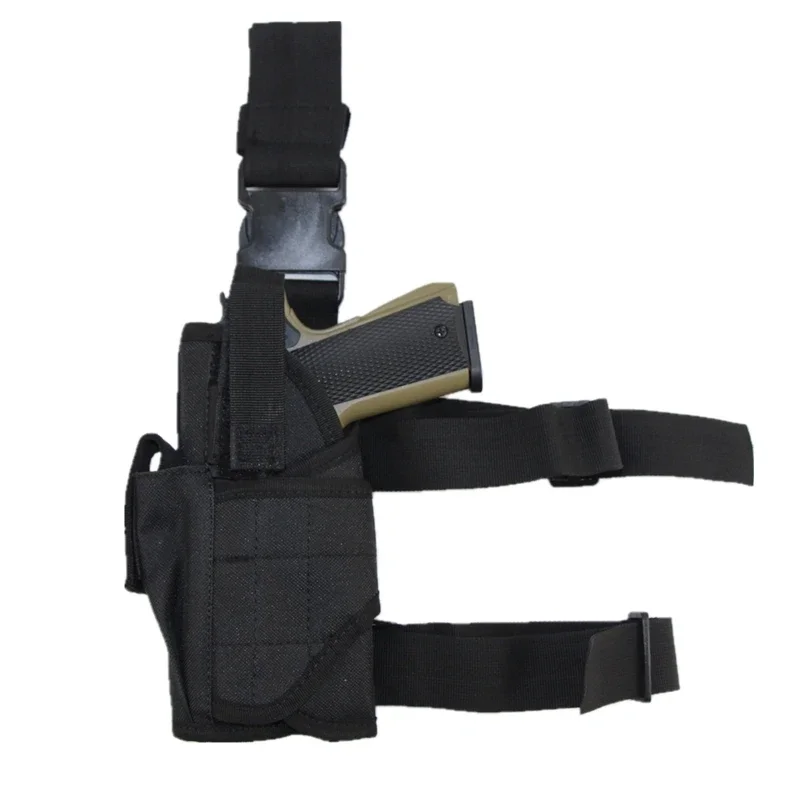 Funda táctica para pierna caída, bolsa Universal ajustable para muslo para GL17 19 Colt 1911 M9 USP P226, funda para pistola de mano izquierda - imagen 2