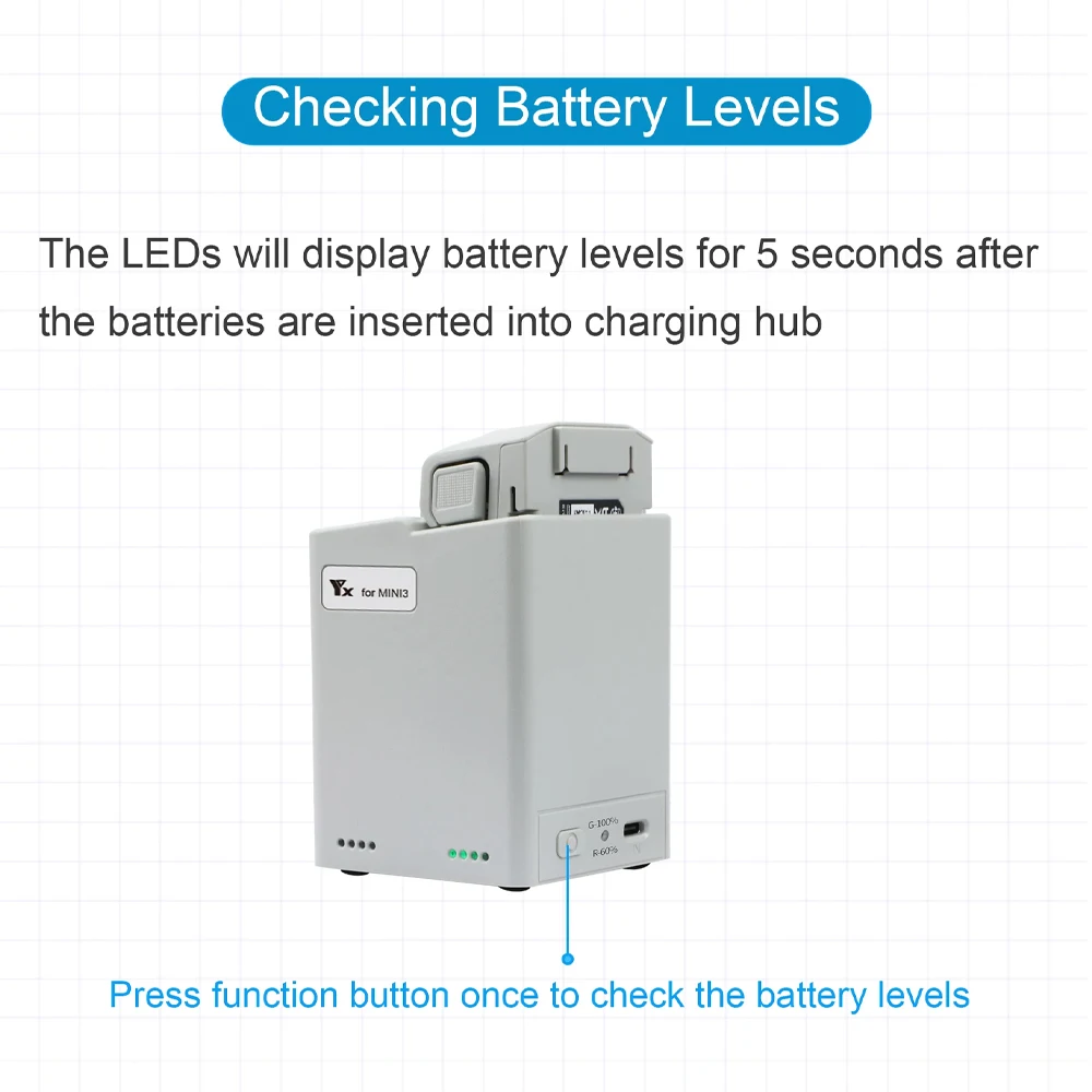 Cargador bidireccional de batería para Dron Mini 3 Pro, carga rápida inteligente, 2 baterías para Mini 3/Mini3 Pro/Mini4 Pro, accesorios - imagen 3