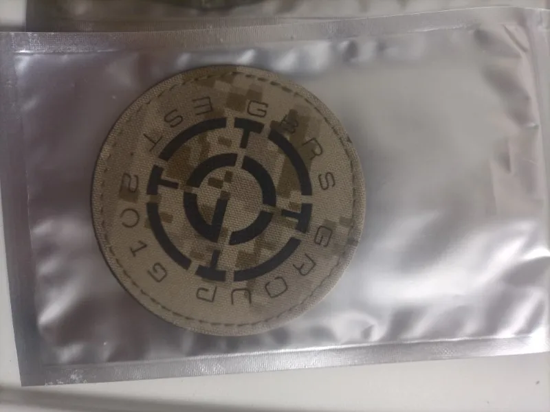 Brazalete de nailon mate, parche redondo cortado con láser, 3 pulgadas, GBRS - imagen 4