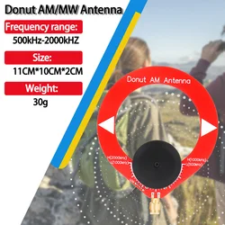 Mini loop resonador HF 4-24MHz – Antena PIN SMA
