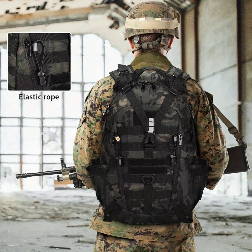 Mochila táctica gran capacidad panal 3D acolchada para senderismo - imagen 2