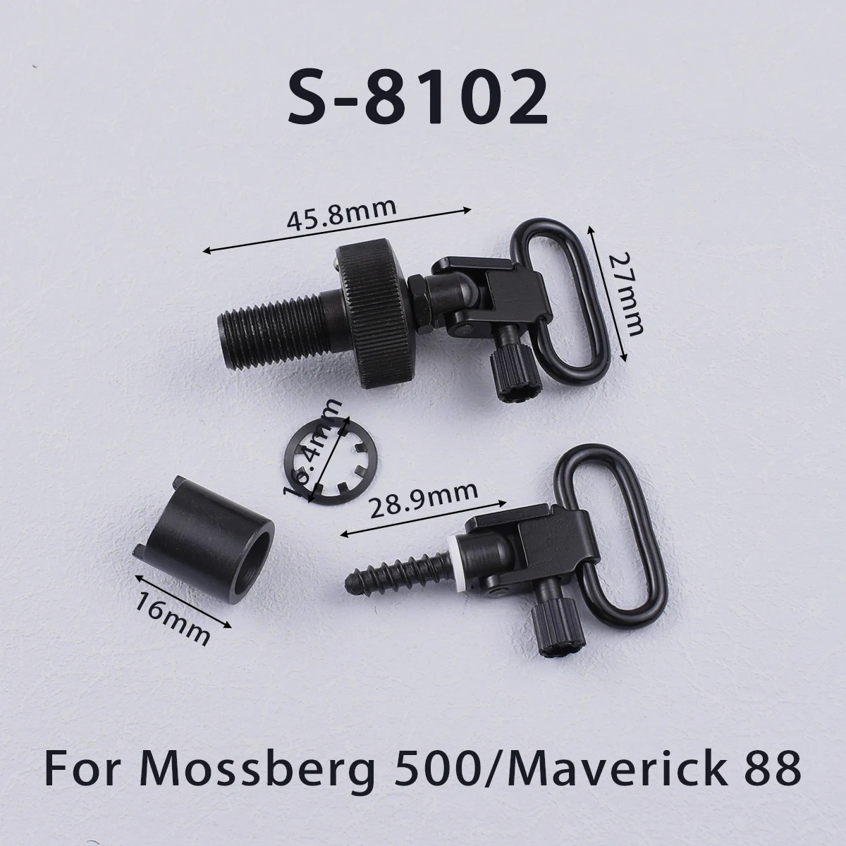 Juego de adaptadores giratorios de eslinga desmontable rápido de Metal táctico Mossberg 500 Remington 870 1100 para Rifle Shotgun Express 20GA 12GA - imagen 5