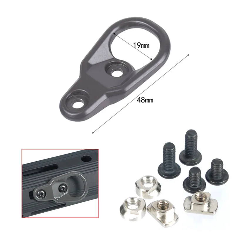Adaptador de montaje táctico MLOK MS2 MS3, eslinga para sistema Key Mod y M-LOK, pistola de ayuda de caza Universal AR15 M4 AK