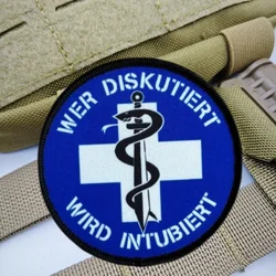 Parche moral médico con velcro para chaleco táctico o mochila