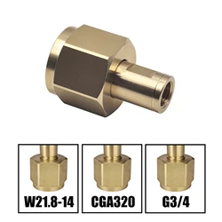 Adaptador cobre manguera CO2 con arandela y tuerca W21.8 G3/4 M10