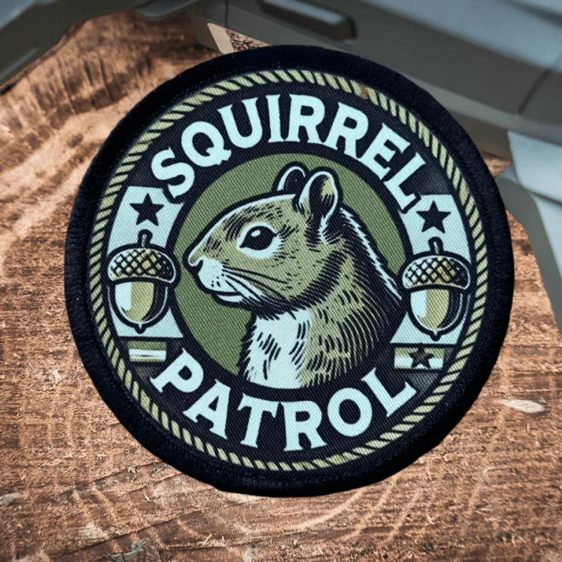 Parche con estampado de patrulla de ardilla secreta, equipo Airsoft, gancho y bucle, insignia de moral, mochila, sombrero, accesorios decorativos, pegatinas - imagen 5