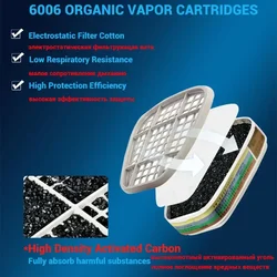 3M Cartucho de respirador compatible con 6200/6800/7502 - filtro 5N11