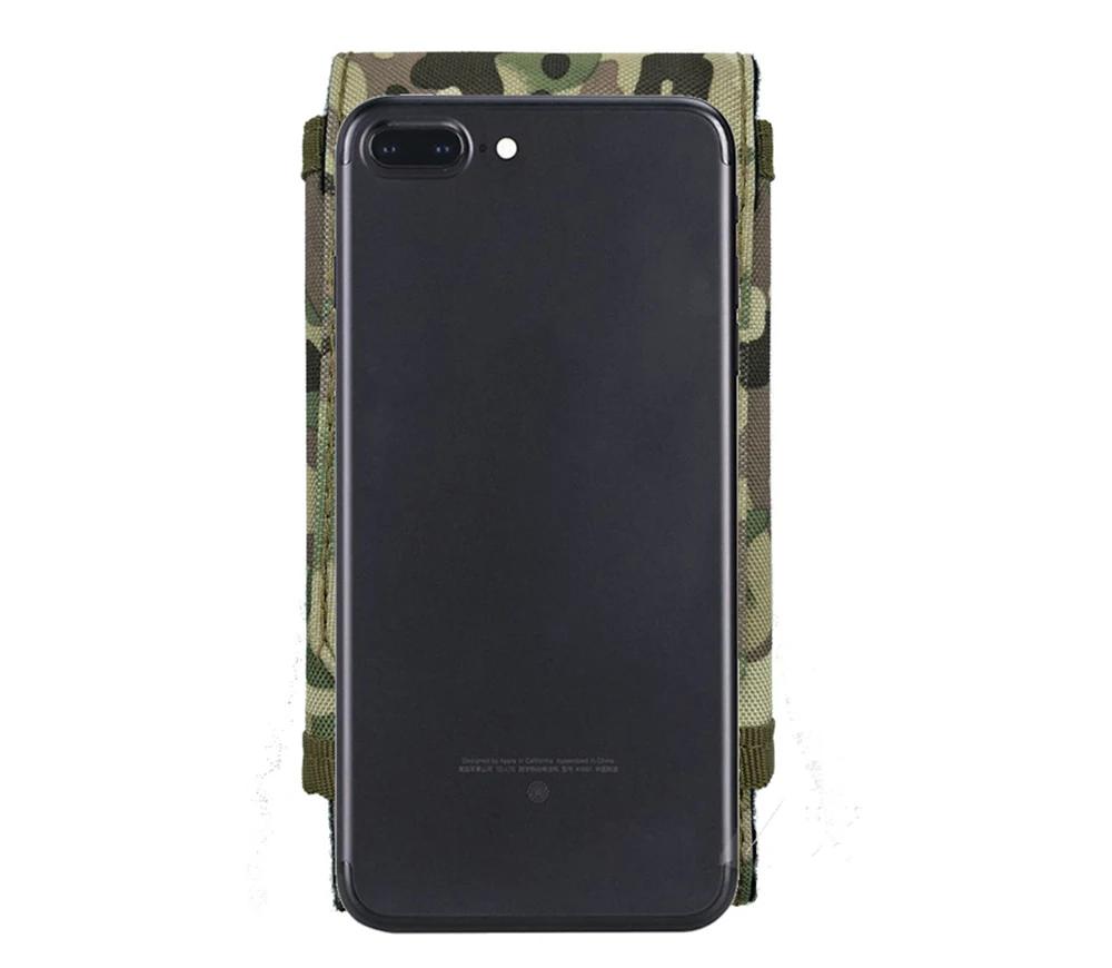 Bolsa de teléfono para exteriores de 7 pulgadas, soporte táctico para teléfono, funda para cinturón deportivo, impermeable, de nailon EDC, bolsas de camuflaje deportivas para caza en mochila - imagen 4
