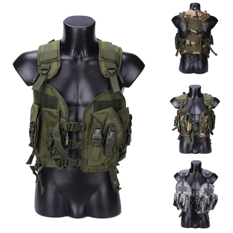 Chaleco táctico de camuflaje para hombres, chaleco de combate del ejército militar, juego de guerra de caza, Airsoft, chaleco deportivo al aire libre con bolsa de agua - imagen 2