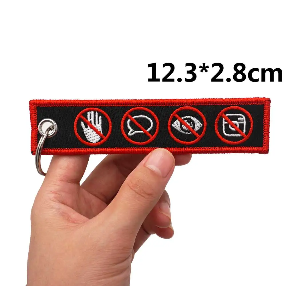 Llavero bordado con signo de prohibición - imagen 2