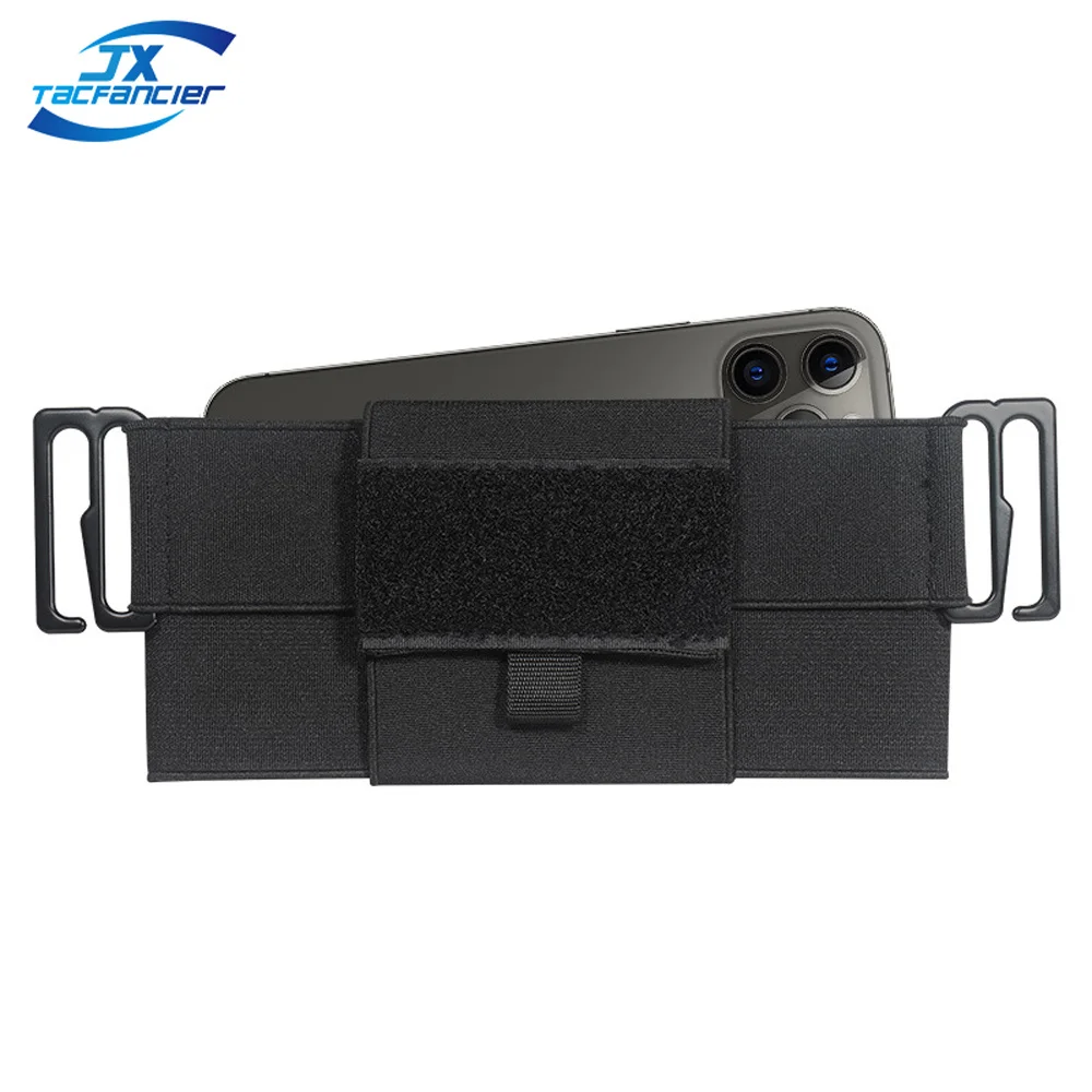 Bolsa táctica elástica oculta, soporte ultrafino para teléfono móvil, paquete de cinturón de cintura, gancho G, bolsa para deportes al aire libre - imagen 3
