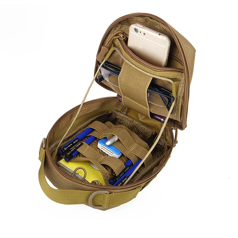 Bolsa táctica militar para exteriores, bolso cruzado de hombro Oxford, impermeable, accesorios de caza y Camping, Mochila del ejército Molle EDC - imagen 5