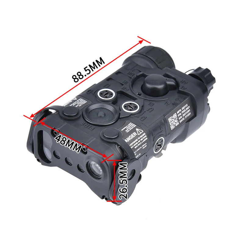 Linterna láser multicolor táctica NGAL, luz LED estroboscópica para arma de explorador Airsoft con riel de 20mm, mira láser IR roja, verde y azul Nylo - imagen 2