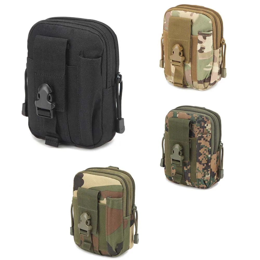 Bolsas de cintura tácticas para caza al aire libre, chaleco para acampar, bolsa Molle, cinturón, funda para teléfono, bolsillo - imagen 2