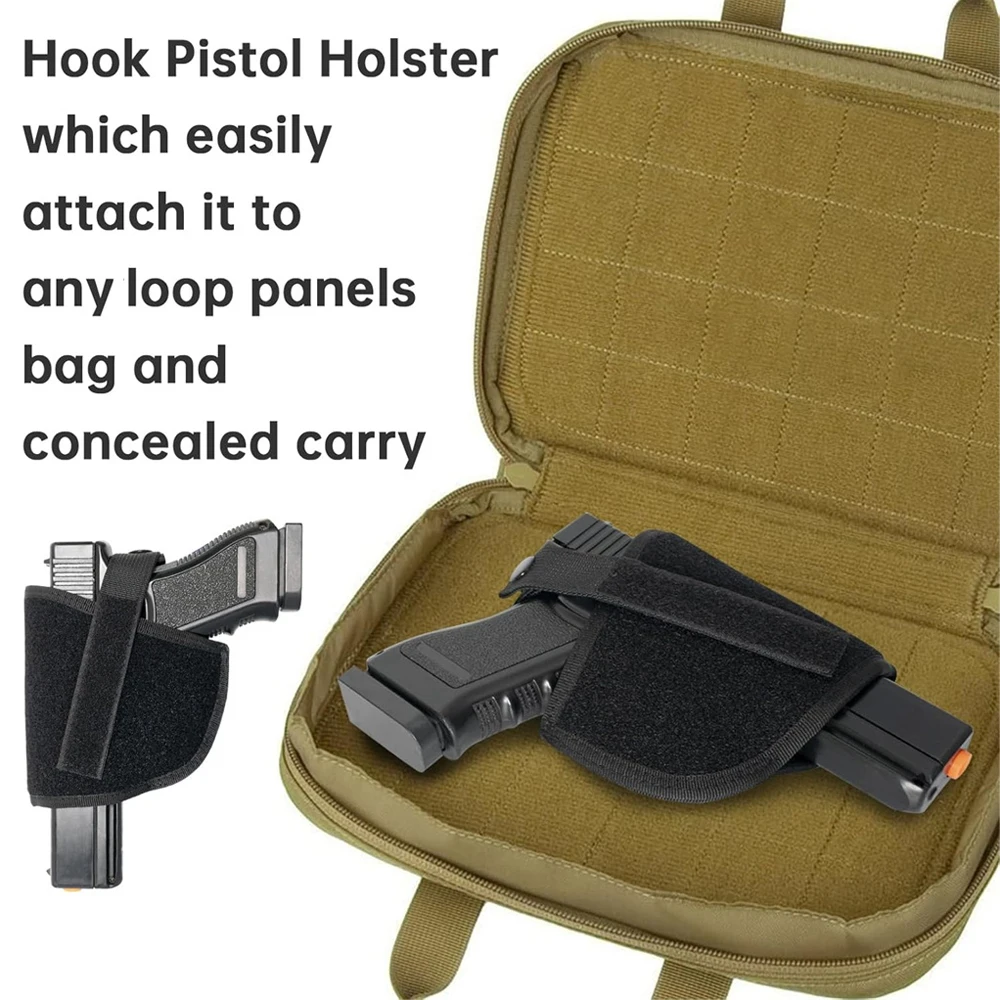 Funda táctica para pistola, funda de transporte oculta para pistola, estuche de almacenamiento para pistola con Panel, mesita de noche para coche, funda para pistola oculta - imagen 3