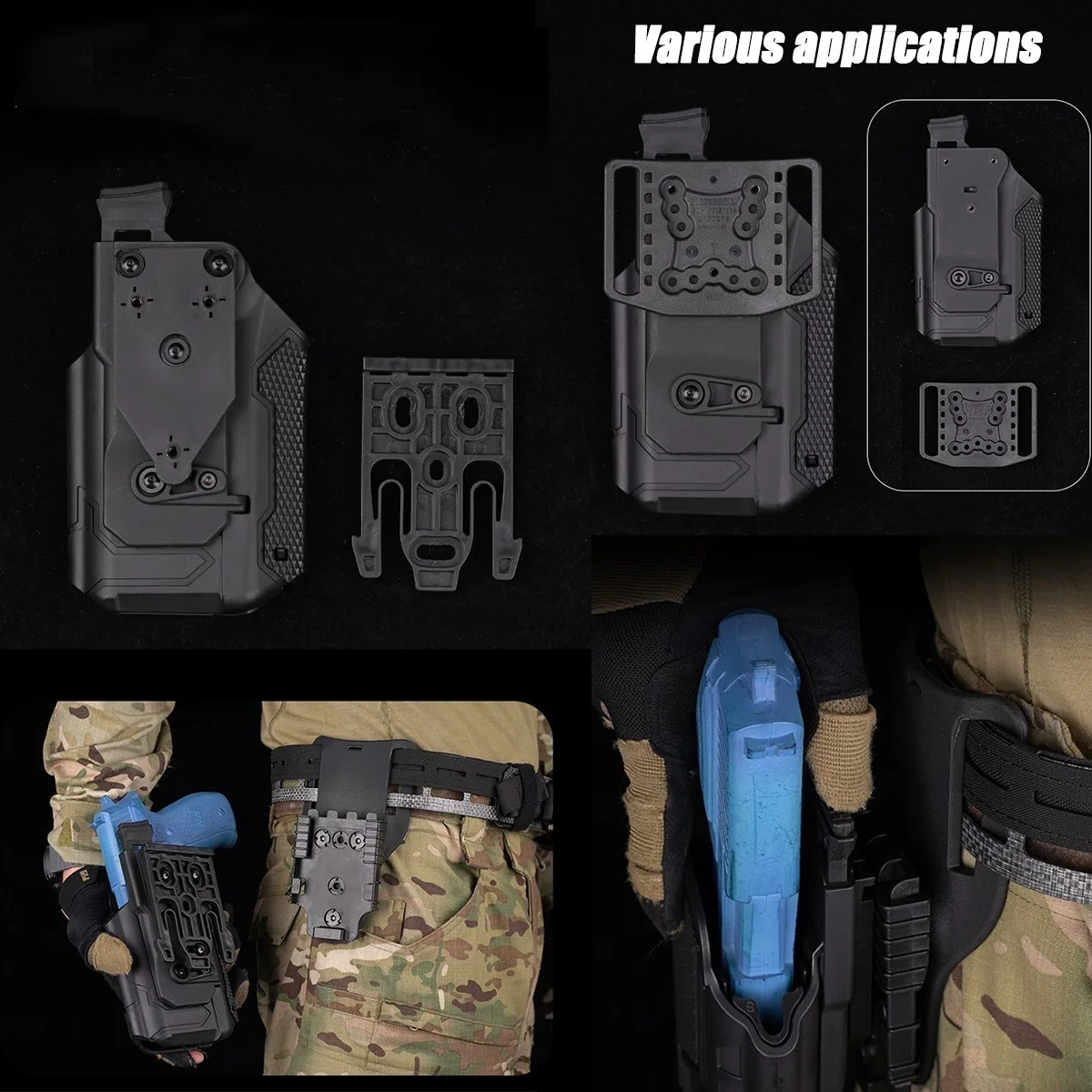 Funda táctica de extracción rápida para pistola, fundas ajustables para cinturón de tiro y caza al aire libre, pistolas universales Airsoft - imagen 4