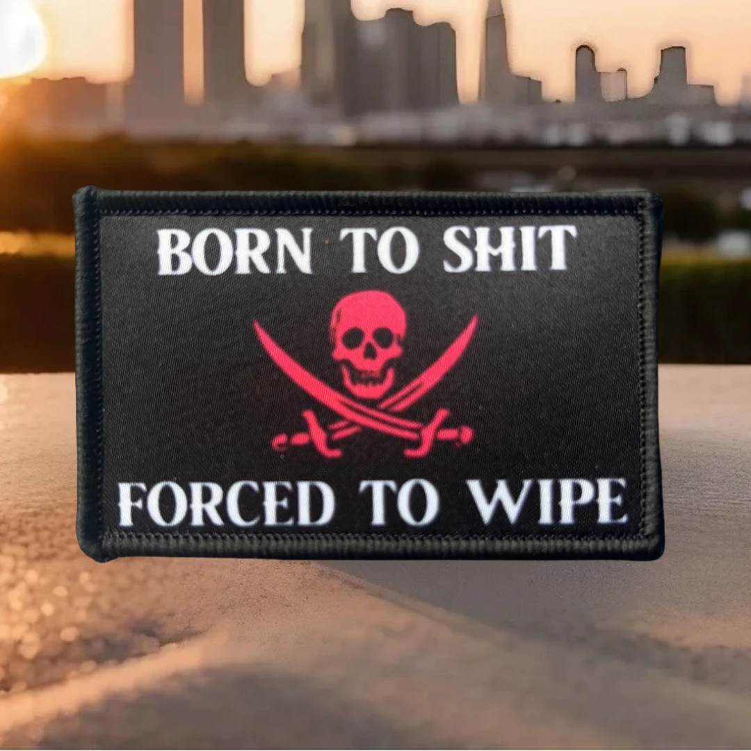 Parches de insignia de moral de esqueleto táctico forzado de limpiar, brazalete del ejército militar, pegatina de mochila con gancho y bucle impreso para ropa - imagen 5